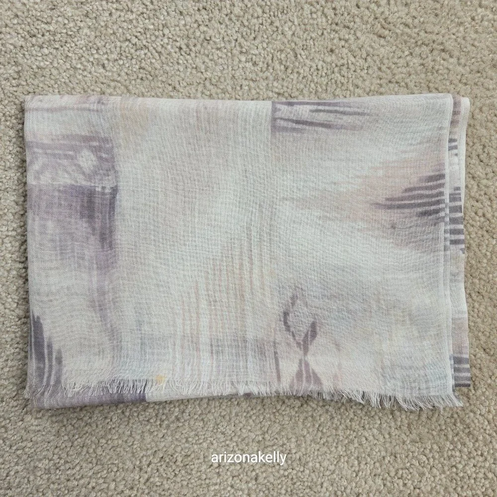 Kinross Silk & Cashmere Lightweight Scarf in Neutral Colors